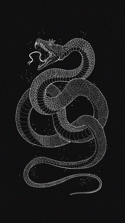 black, serpent वॉलपेपर