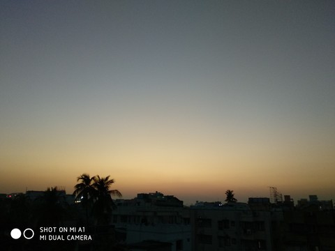 Sunset in Kolkata.