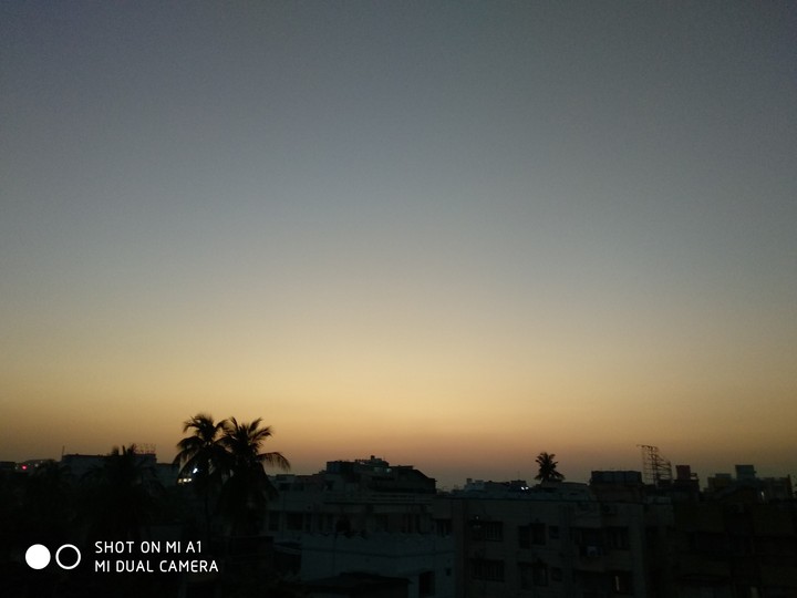 Sunset in Kolkata.