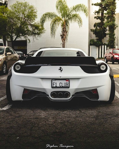 Ferrari 458 Italia, with Liberty Walk/ Rocket Bunny bodykit.