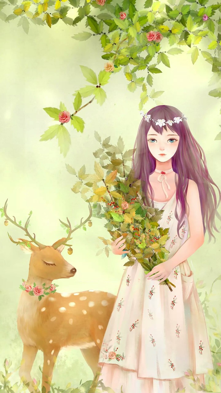 Girl with deer