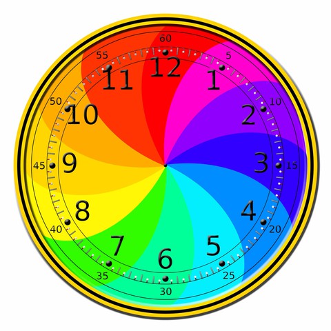 clock face colorful