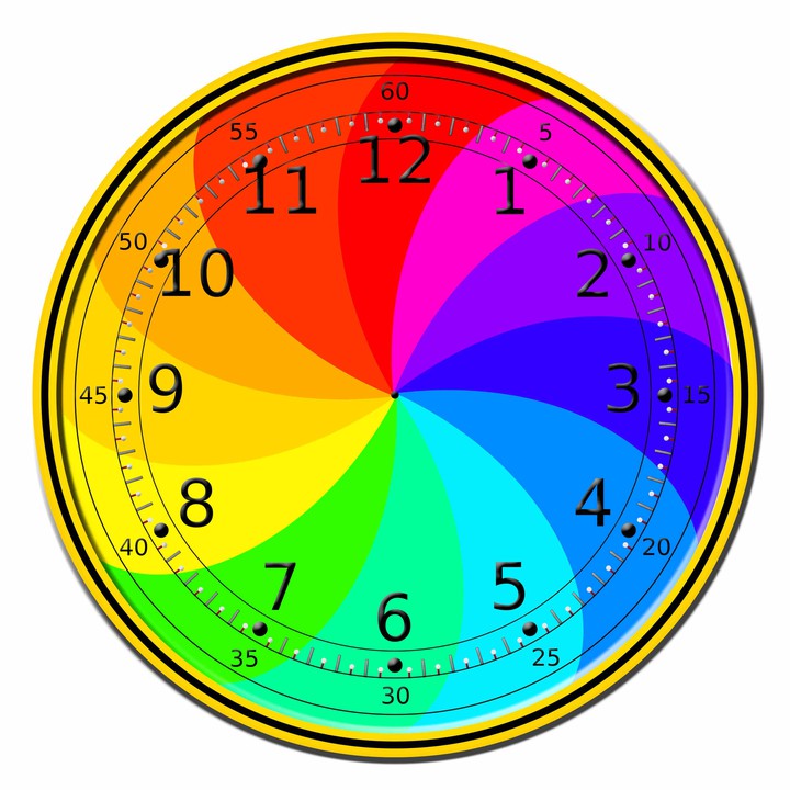 clock face colorful