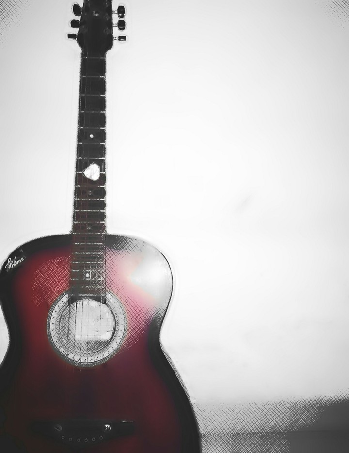 red guitar
