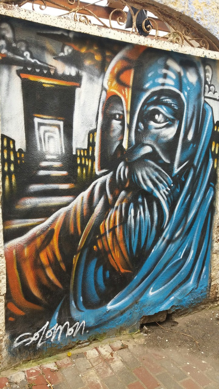 A mural on a side street in Jerusalem