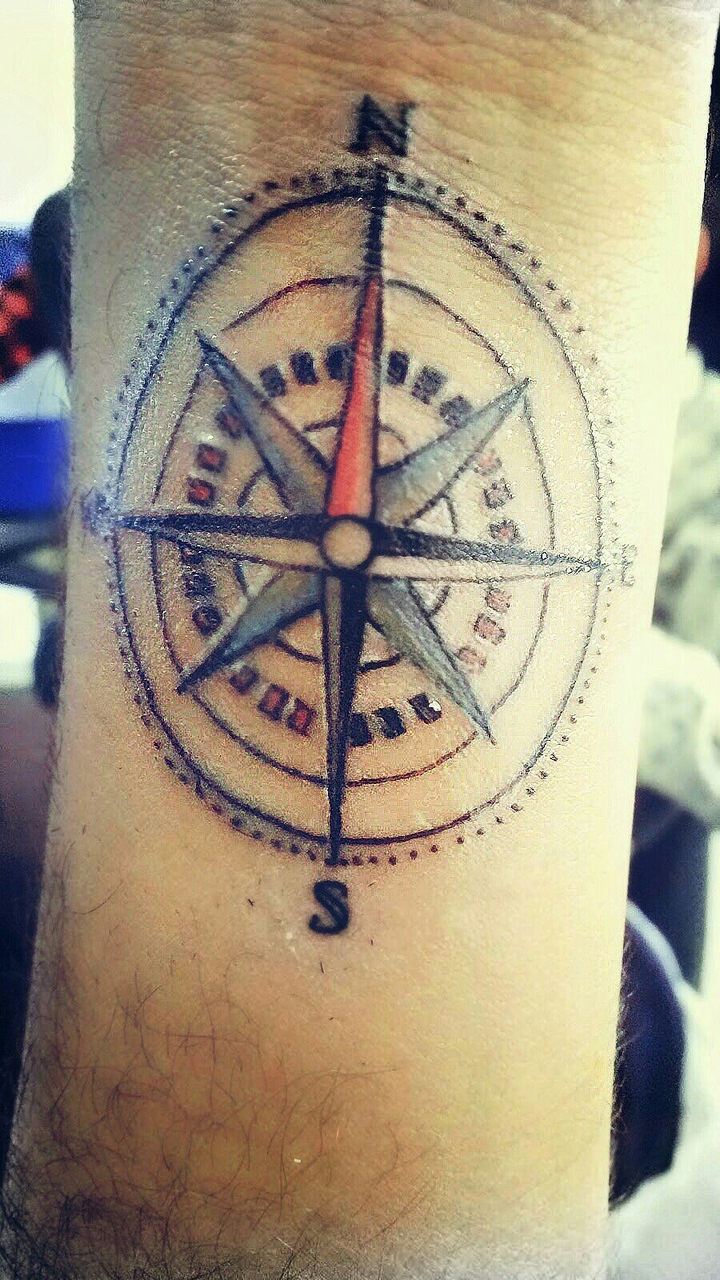 My Compass Tattos on my wrist