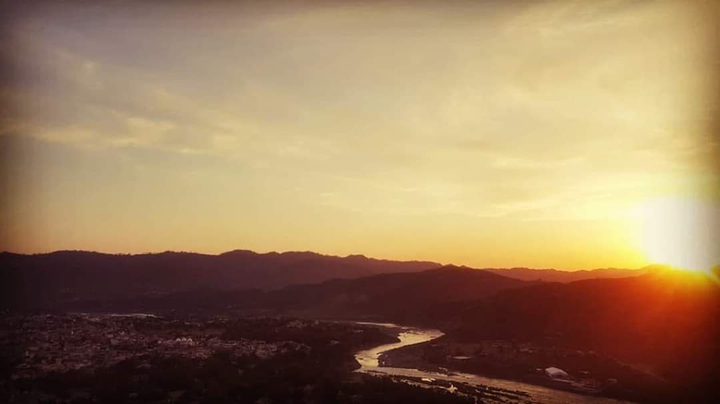 Sunset view of city kotli Pakistan occupied kashmir ❤