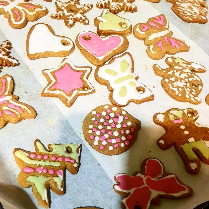рождественское печенье руками ребенка