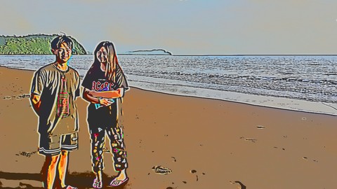 해변, 예술 배경화면