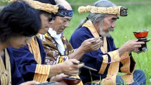 Ainu elders - ritual ceremony