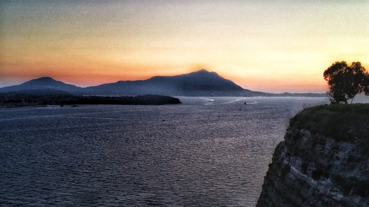 sunset over Ischia