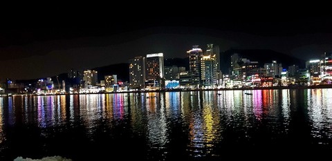 부산광안리해변밤풍경