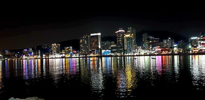 부산광안리해변밤풍경