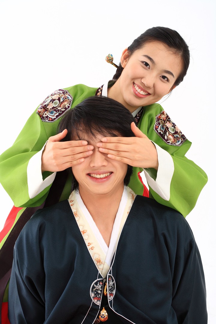 Couple in Korean Dress I