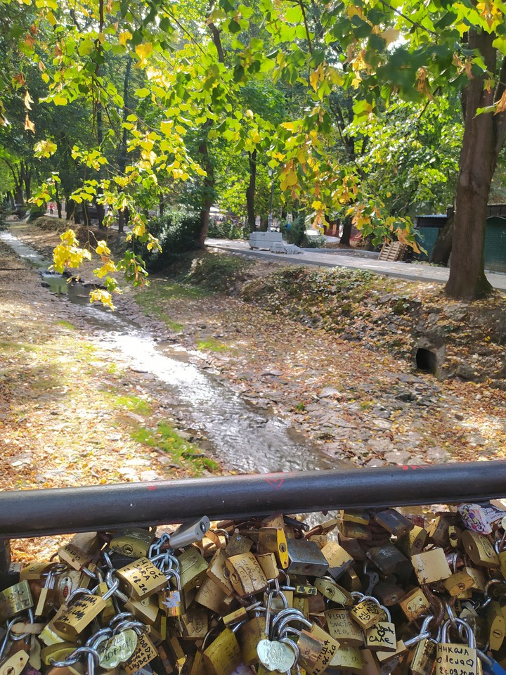 Bridge of love in Vrnjačka Banja, Serbia.