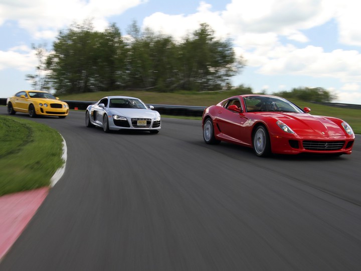 bentley and audi and ferrari