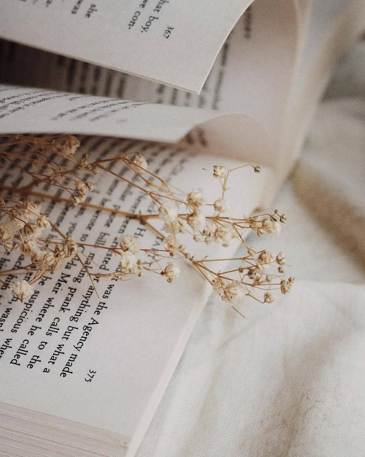 Books and flowers