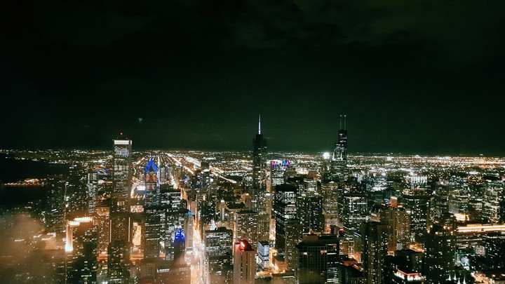 City lights panorama