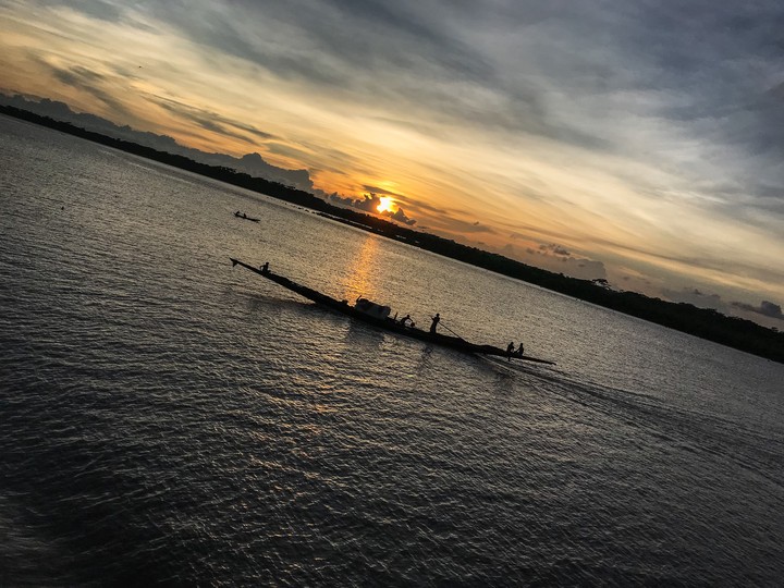 boat and sunset