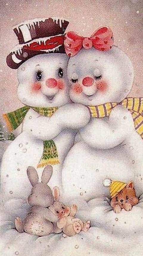 snowman and snowman