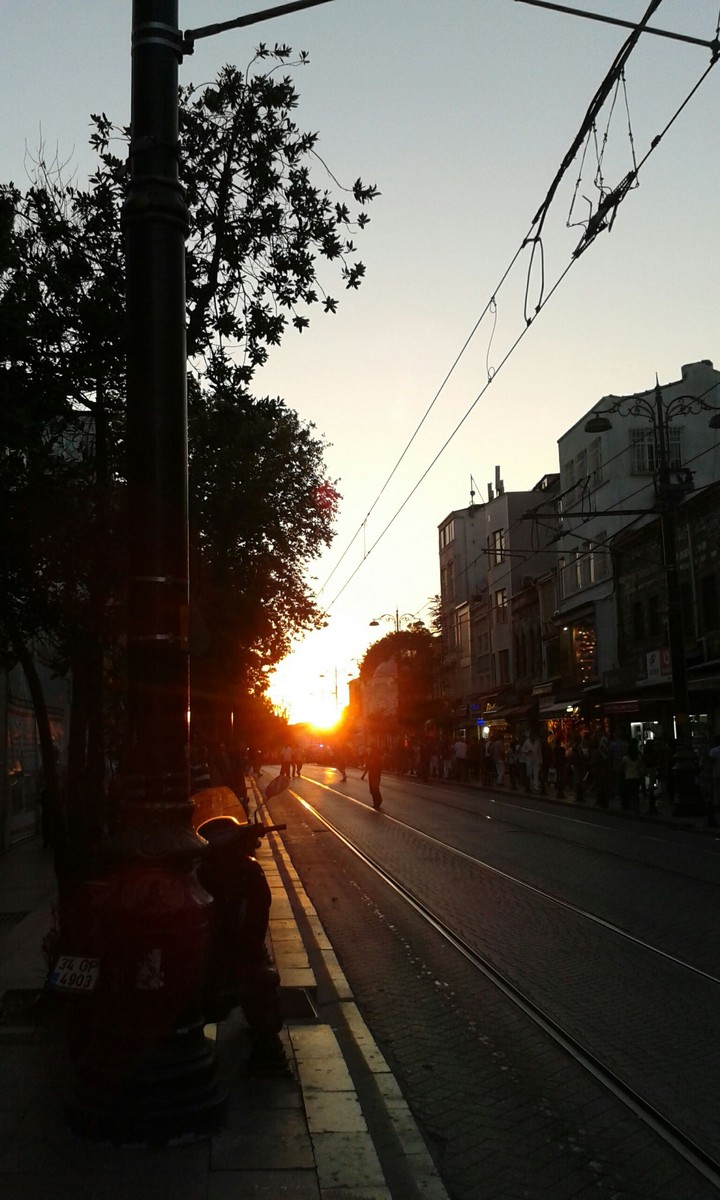 Beyazit road sunset