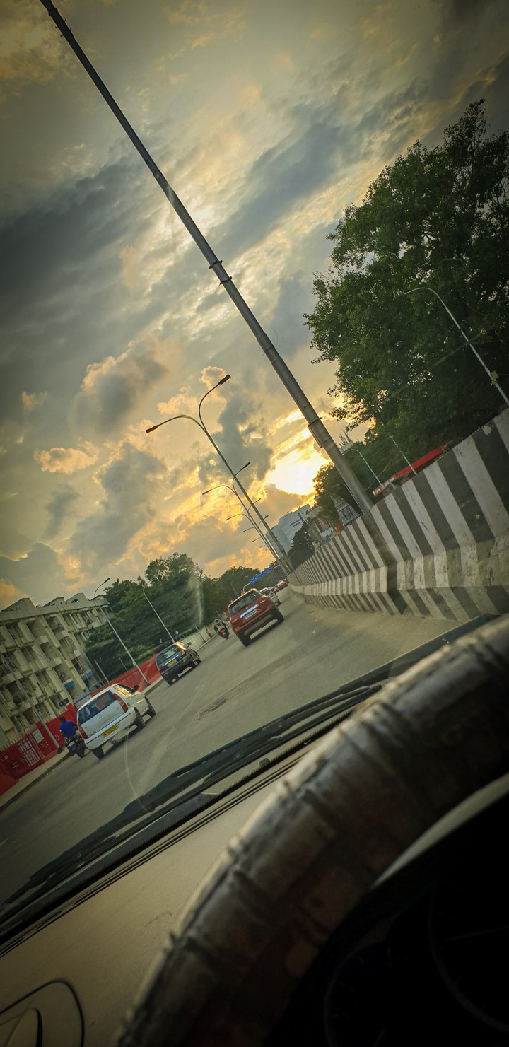 Hiding sun