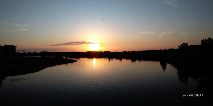 Sunset on the Volga River