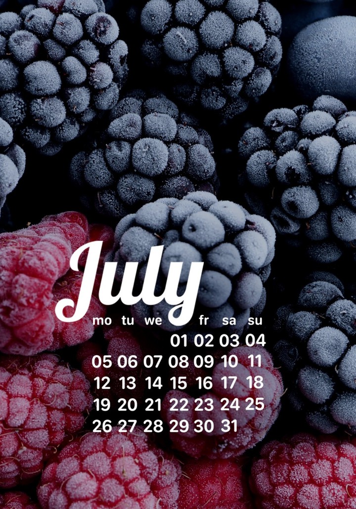 Calendar: 2021 July
