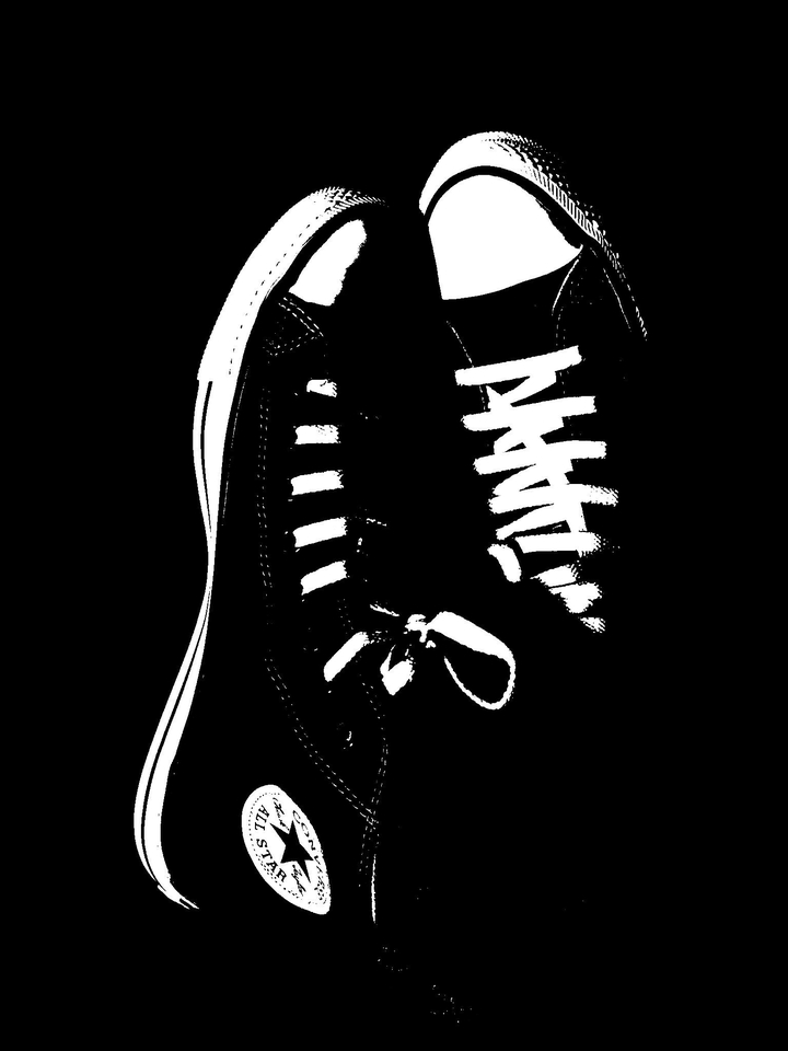 black and white