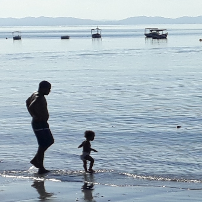 O mar...