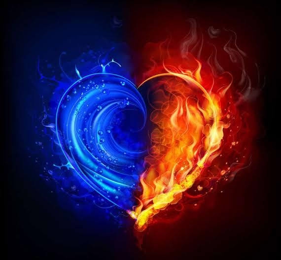 Fire and Ice Heart
