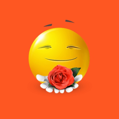 Emoji mit Rose