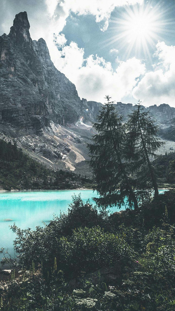 Mountain and lake