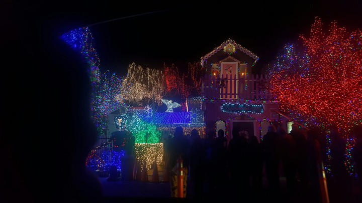 Christmas lights house