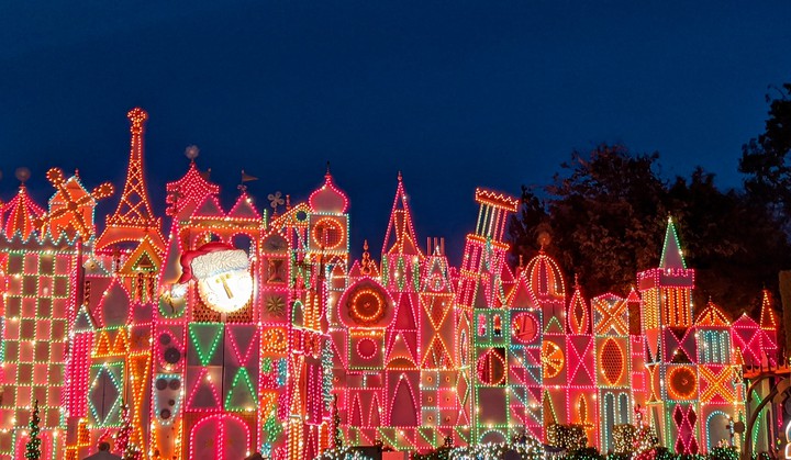 Disney world at night