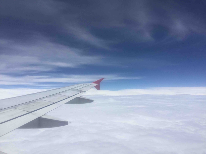 Airplane in the sky cloud
