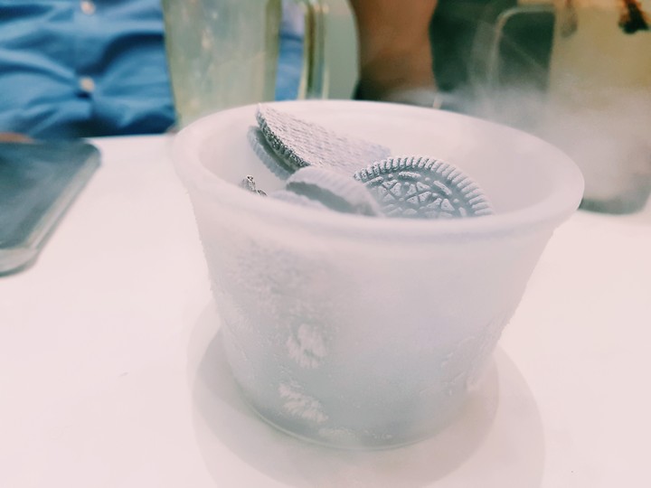 Chilling Oreo treat.