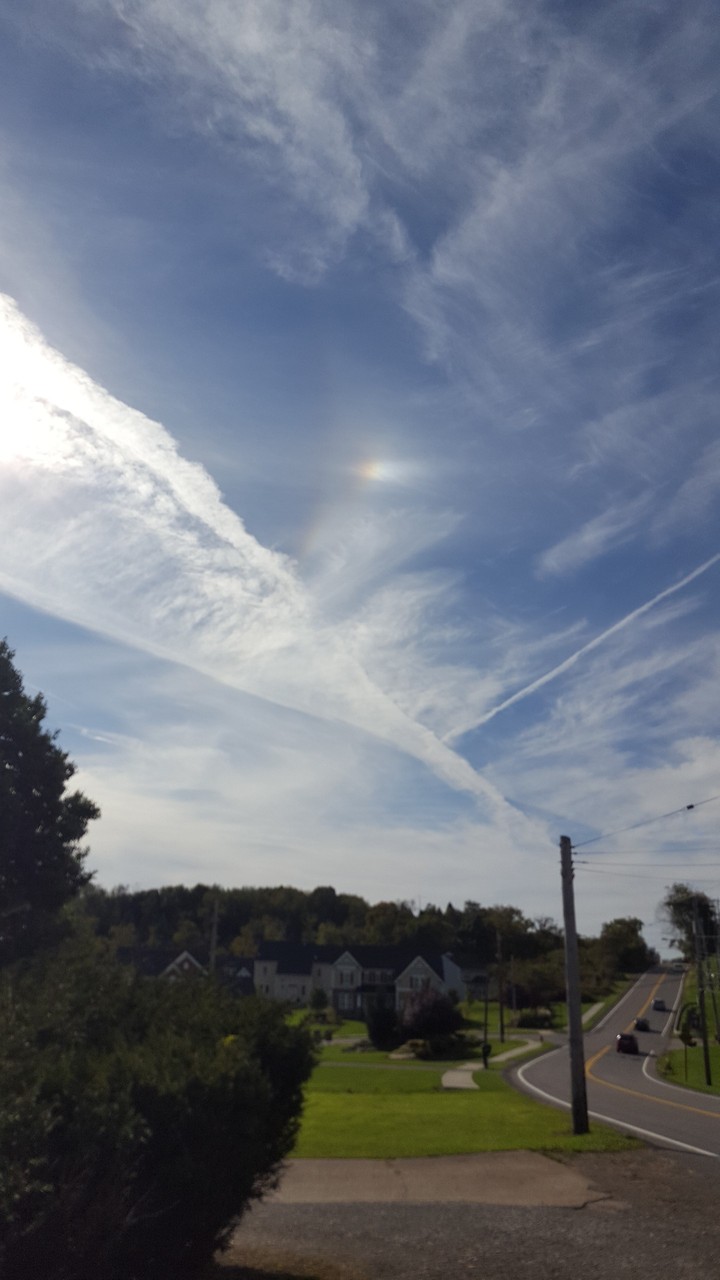 mini rainbow in the *trail