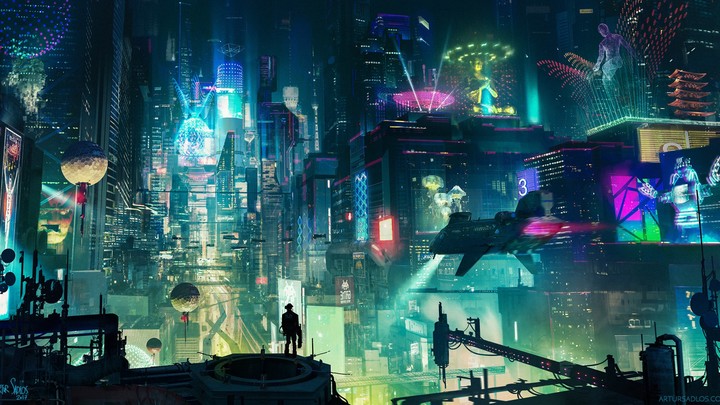 cyberpunk city