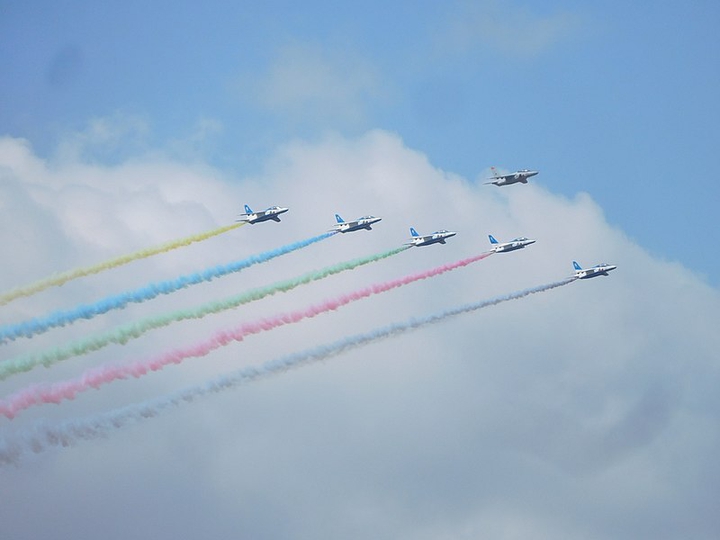 Olympic colors in the sky