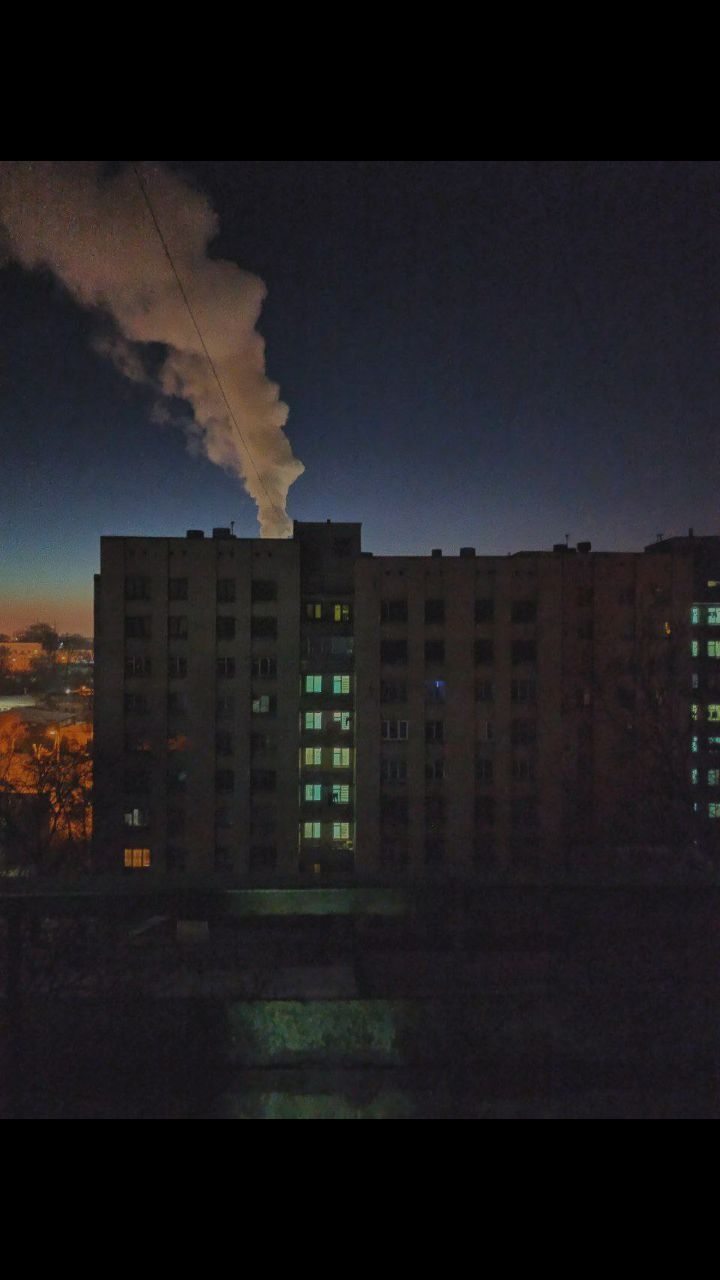 night, tower, дым, здание, жизнь