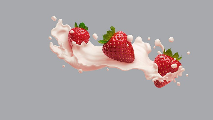 Milk strawberry