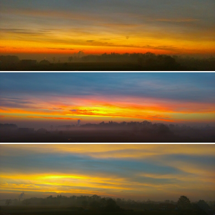 Sunrise in stages