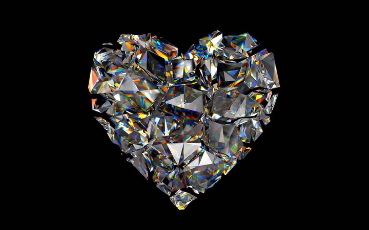 diamonds in heart