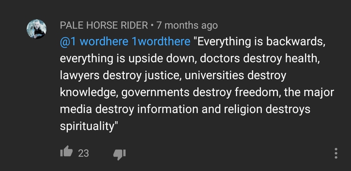 one of the best comment I liked in youtube !