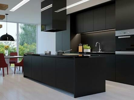Modern Black Kitchen