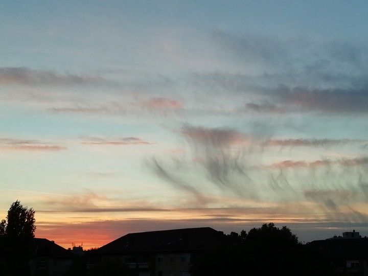 The beautiful and interesting sunset