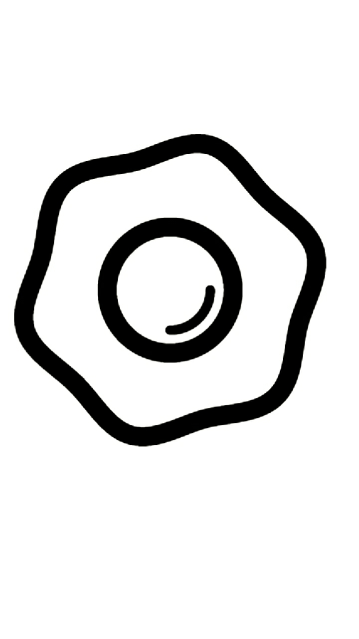 Spiegelei Ausmalbild