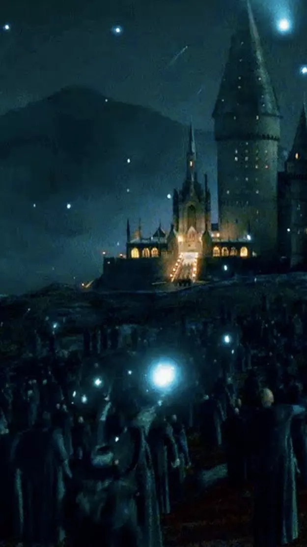 Harry Potter and the deathly hallows.The battle for Hogwarts