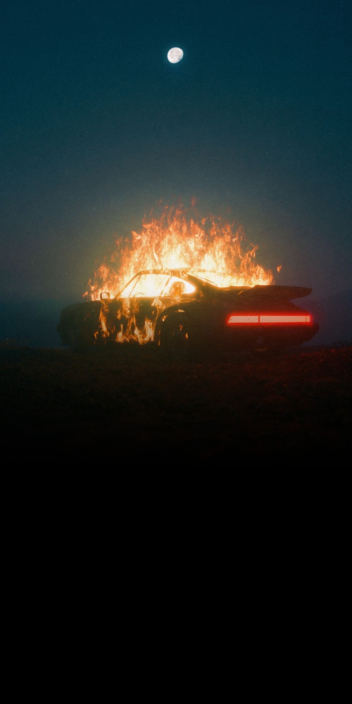 Car on fire